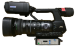NewsShark field unit mounted beneath a video camera